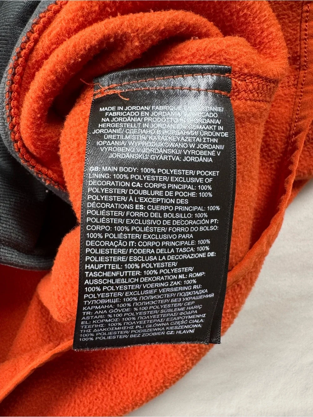 The North Face Orange Full Zip Fleece Jacket Men’s Large